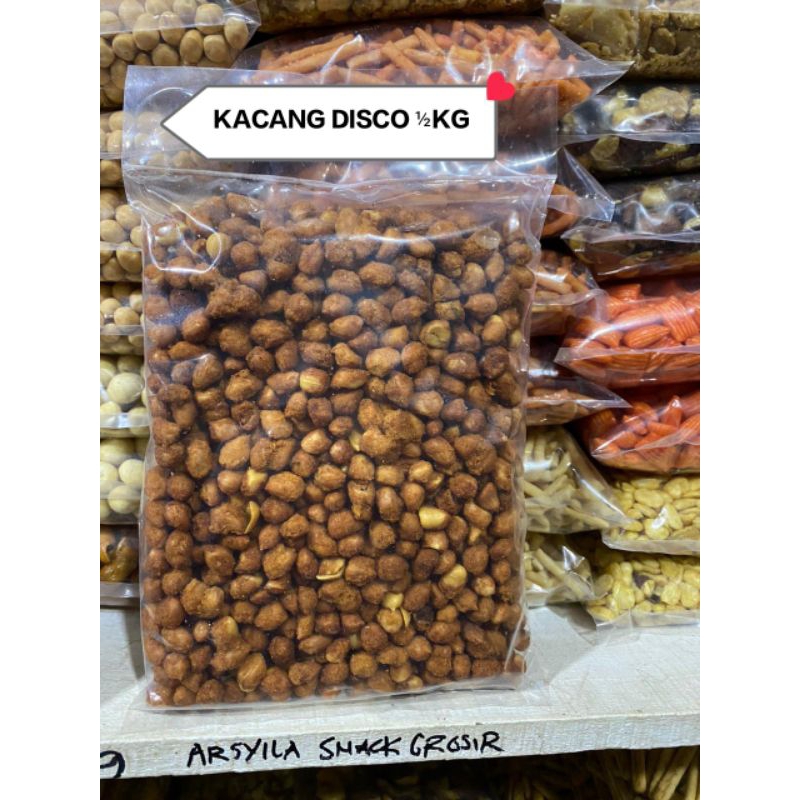 

Snack Kiloan Kacang Disko Manis/½kg 500gr