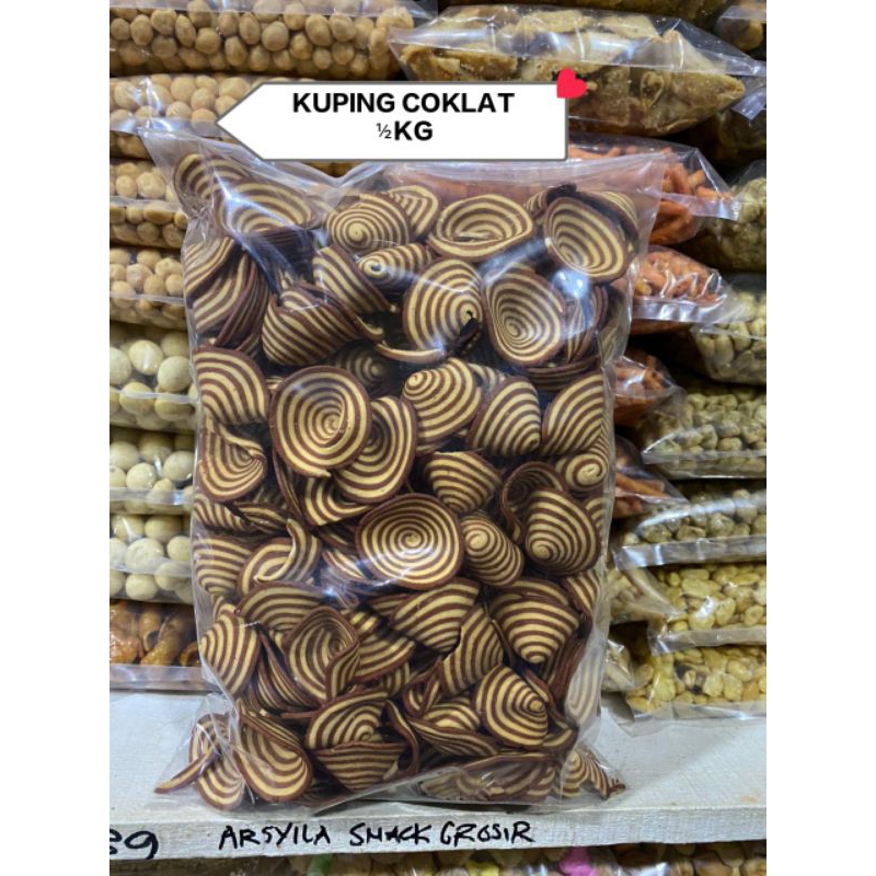 

Snack Kiloan Kuping Gajah Coklat full Mini 500gr