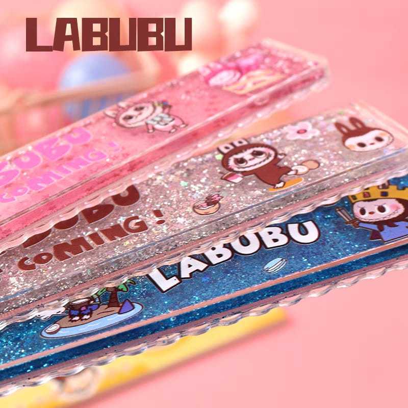 

Veiso_Garisan 20CM Glitter Air/Cute Lucu Favorit Anak Ready 3 Warna / Ruler Mistar Garisan Labubu