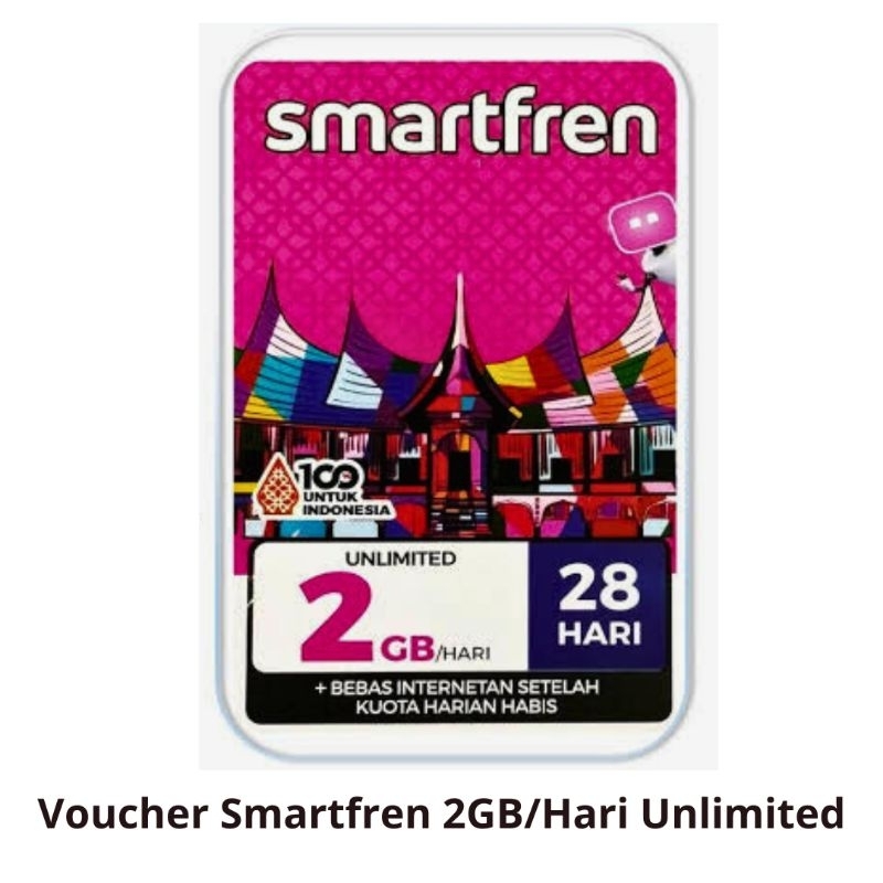 Voucher Smartfren 2GB/Hari Unlimited 28H