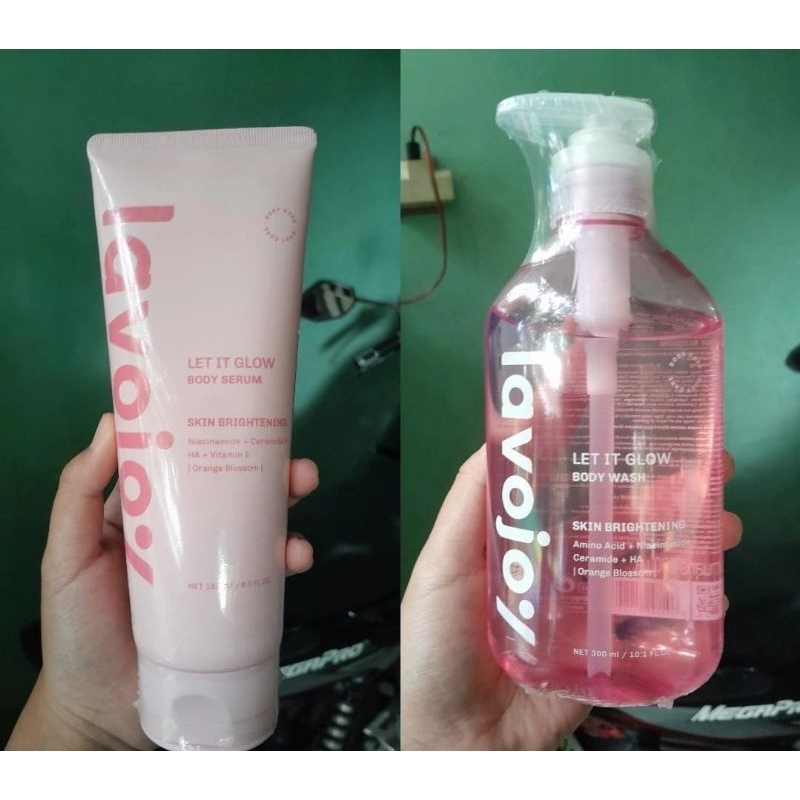 paket body serum  lavojoy + body wash lavojoy