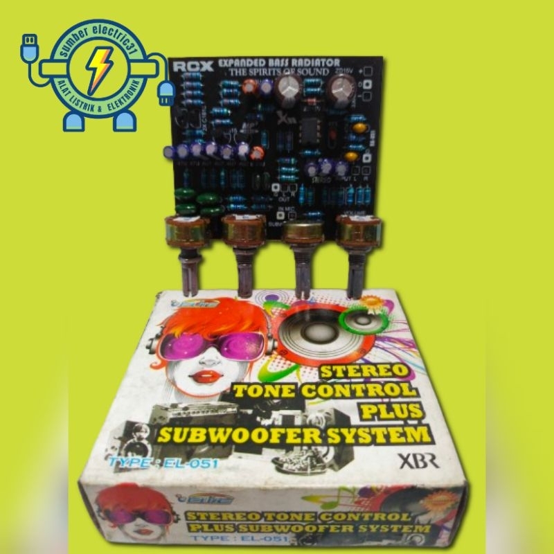 KIT TONE CONTROL STEREO + SUBWOOFER 4 POT XBR TIPE : EL051