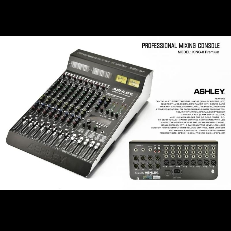 ASHLEY KING-8 PREMIUM | Mixer 8 Chanel | Mixer Analog | King8premium