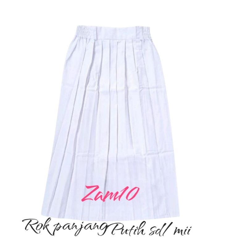 rok putih panjang sd/mii anak perempuan