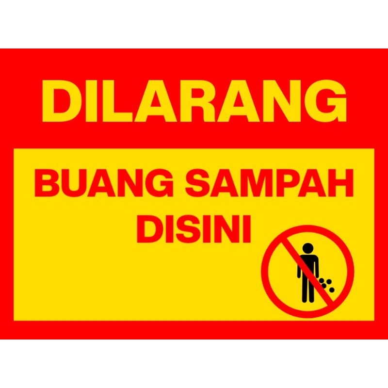 Banner Dilarang Buang Sampah Sembarangan