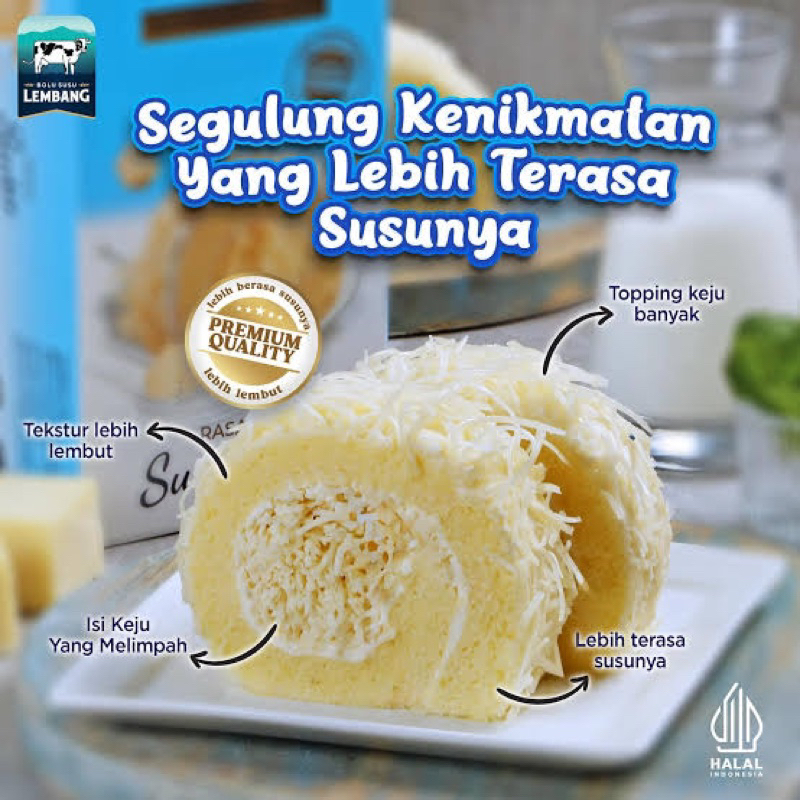 

Bolu Gulung Susu Lembang Keju Premium Area Bogor (Same day/Instan Only)