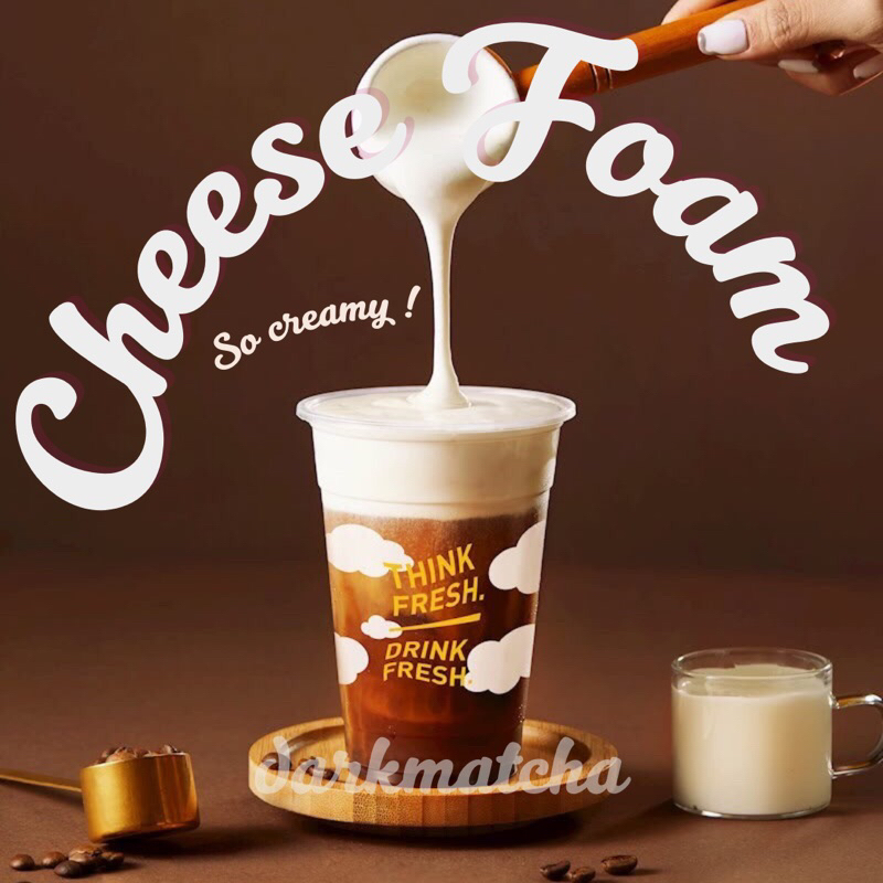 

CHEESE FOAM POWDER MACHIATTO halal cream cheese topping murah krim grosir minuman bubble tea drink