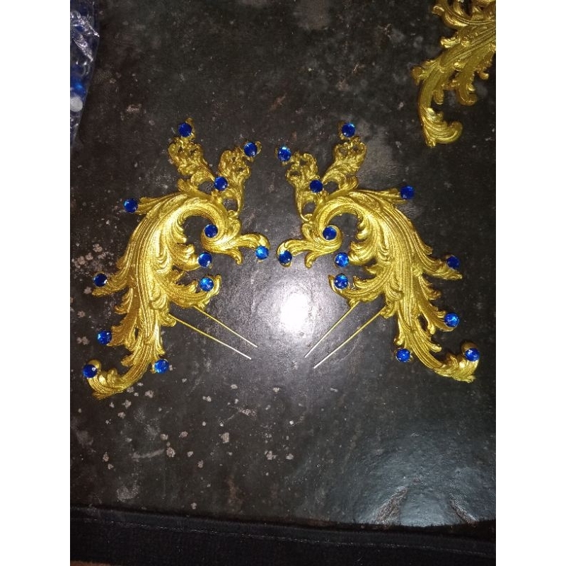 satu set kanan kiri aksesoris tusuk sanggul ,hairpin, pin rambut, pin siger, aksesoris tari, hiasan 