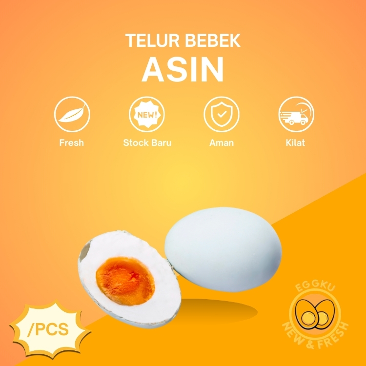 

Telur Bebek Asin Mentah New & Fresh (/Butir)