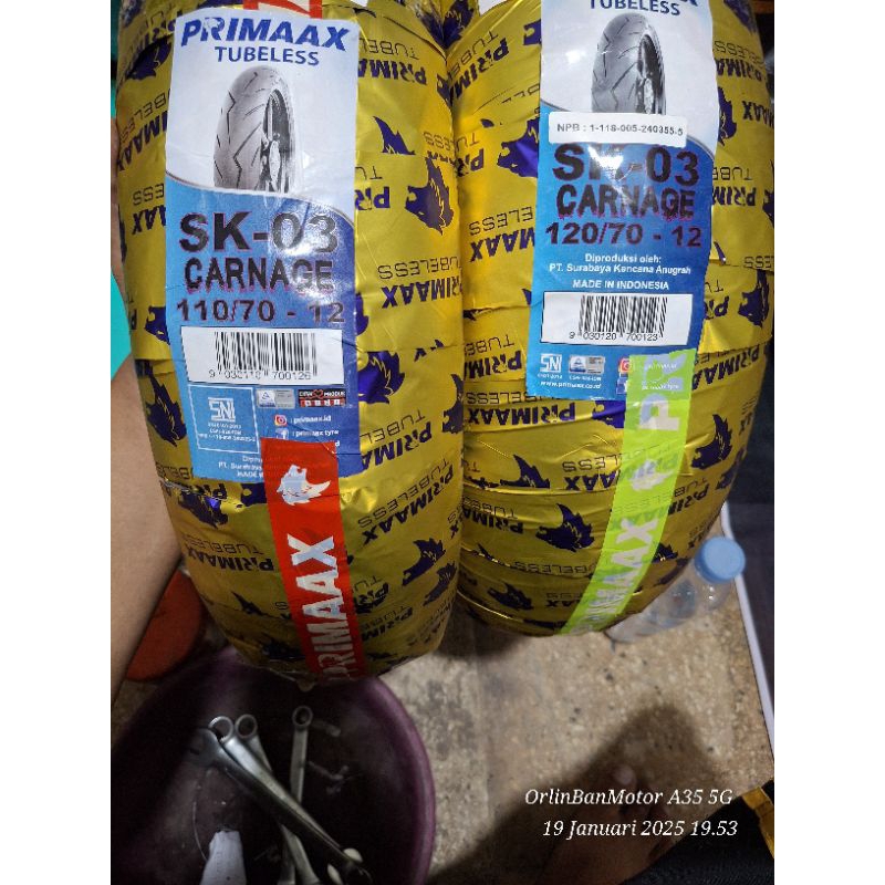 BAN SET PRIMAX SK03 FAZZIO/BAN LENGKAP YAMAHA FILANO/BAN DEPAN BELAKANG YAMAHA FAZZIO/BAN KOMPLIT YA