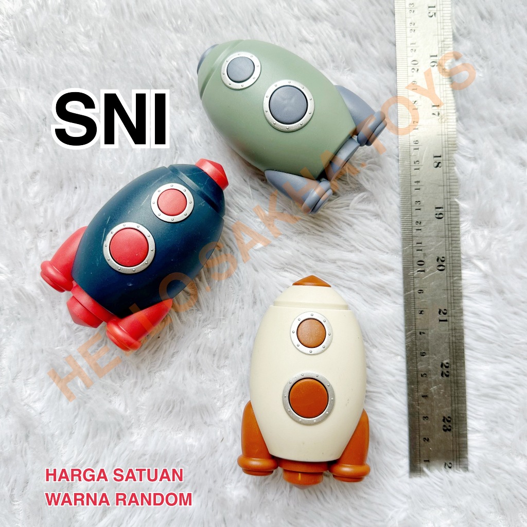 MAINAN 1907 ROKET JALAN DAN TEMBAK PELURU TANPA BATERAI UKURAN KECIL MURAH MERIAH SMALL SIZE ROCKET 
