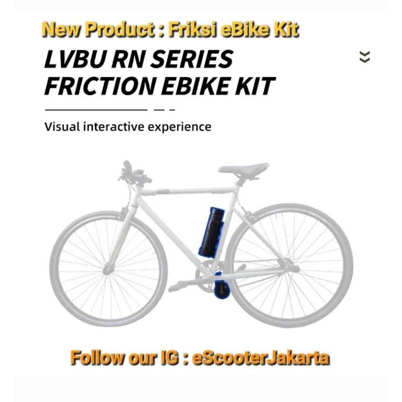 LVbU Friksi Sepeda Listrik eBike Kit 250watt