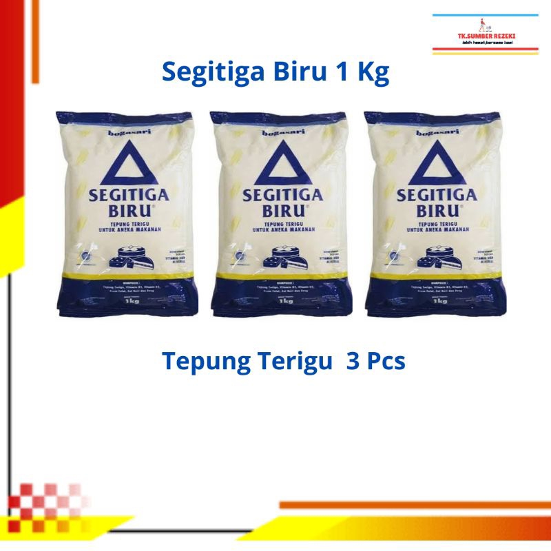 

[PAKET HEMAT ISI 3] Tepung Segitiga Biru 1 KG PROMO MURAH /SegitigaTepung Terigu 1 Kg PROMO MURAH