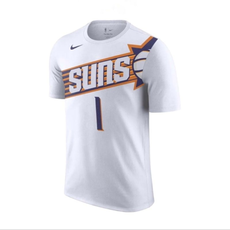 Kaos Nike Devin Booker Phoenix Suns White NBA T Shirt