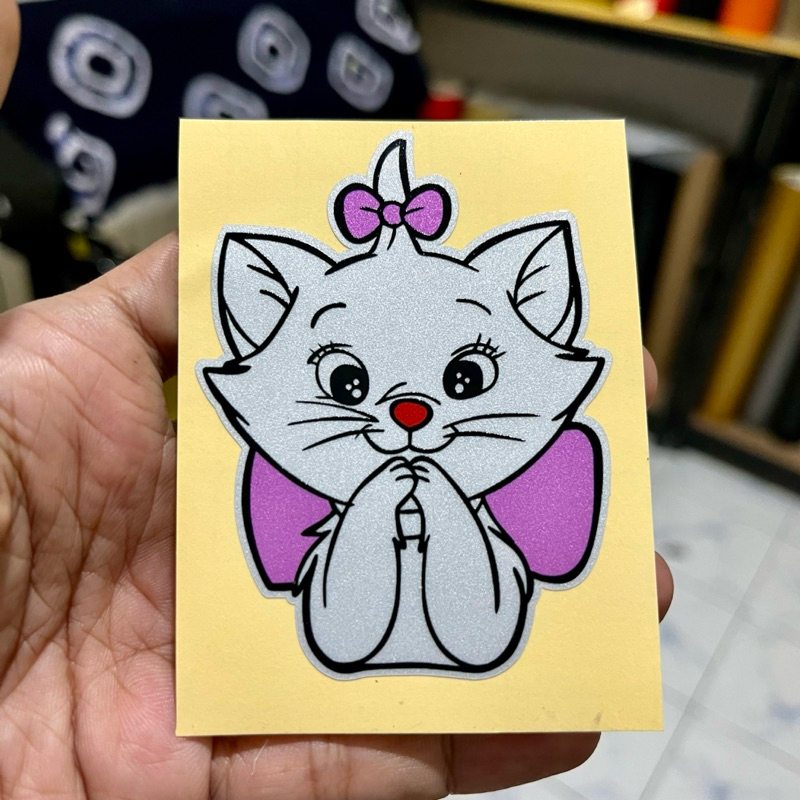 #A57, stiker kucing pink lucu, kucing, helm,hp, motor