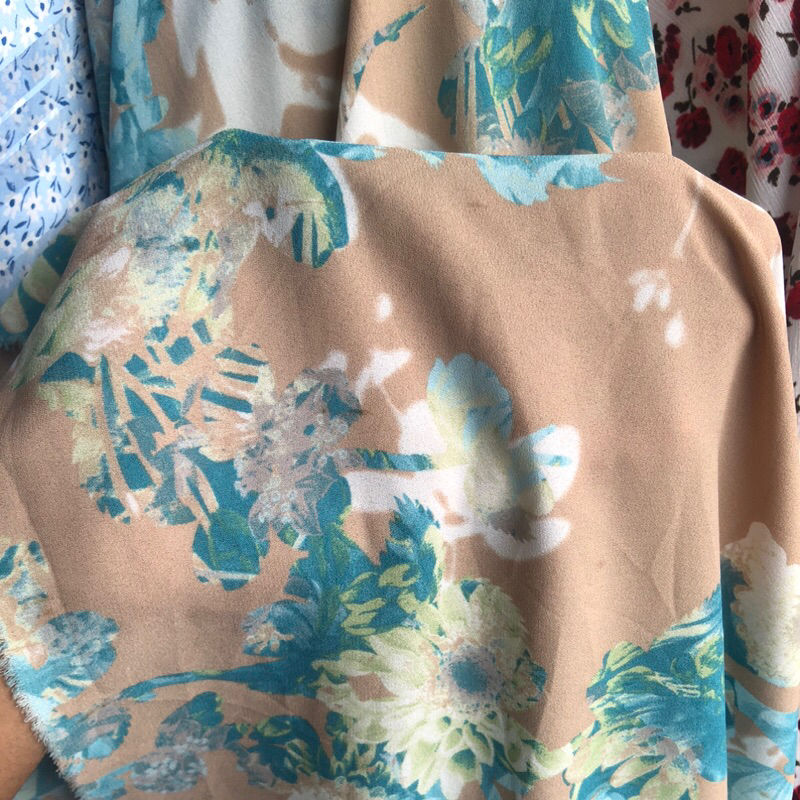 kain zara crepe motif - kain zara crepe motif bunga - kain zara crepe motif impor - kain zara crepe 