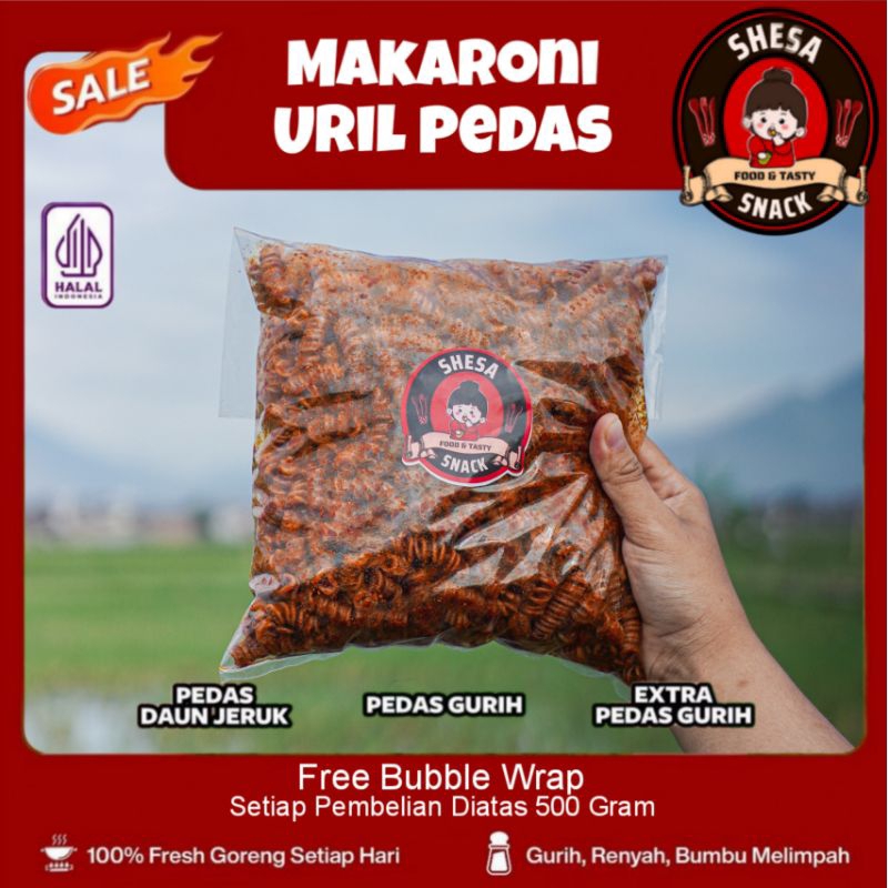 

250gr makaroni uril Original pedas gurih extra pedas daun jeruk