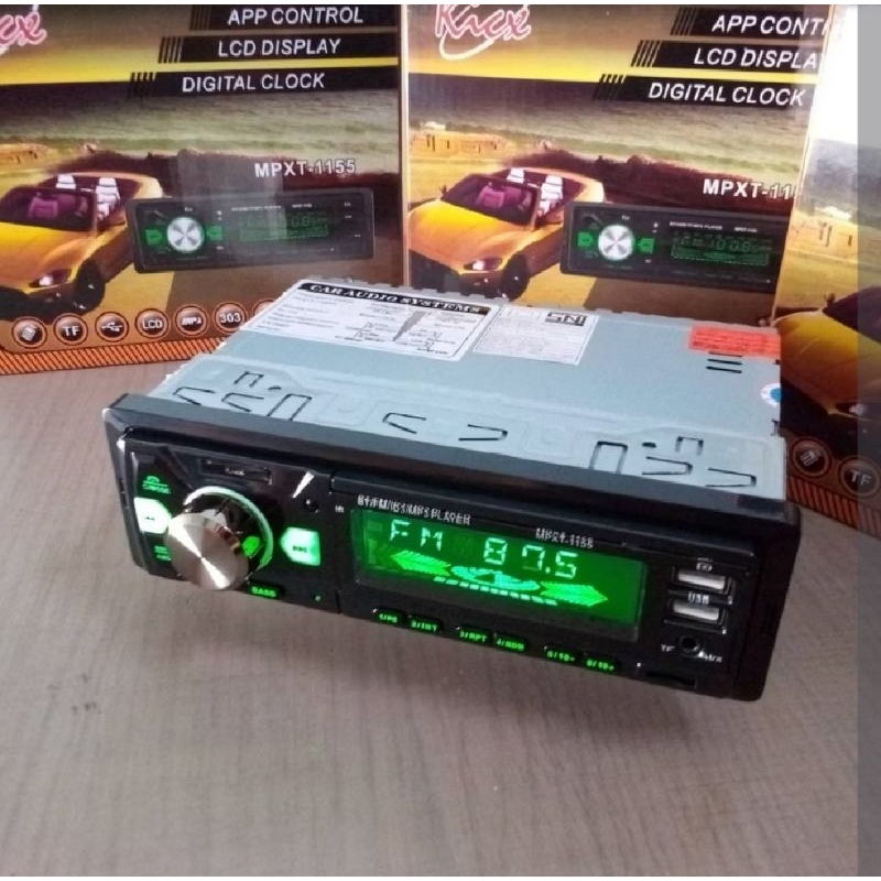 Single Din kicx mpxt-1155 MP3 Bluetooth 2 USB BT Head Unit Player Tape Mobil High BODY PANJANG