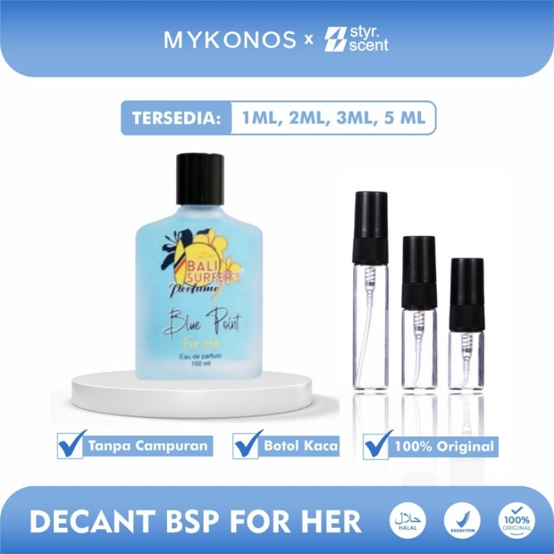 [ Decant Parfum STYR SCENT ] BSP Bali Surfers Perfume For Her  | 100% Original | Travel Size 2ml 3ml