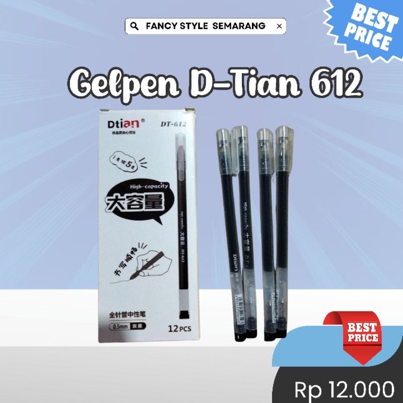 

GEL PEN D-TIAN DT-612 HITAM