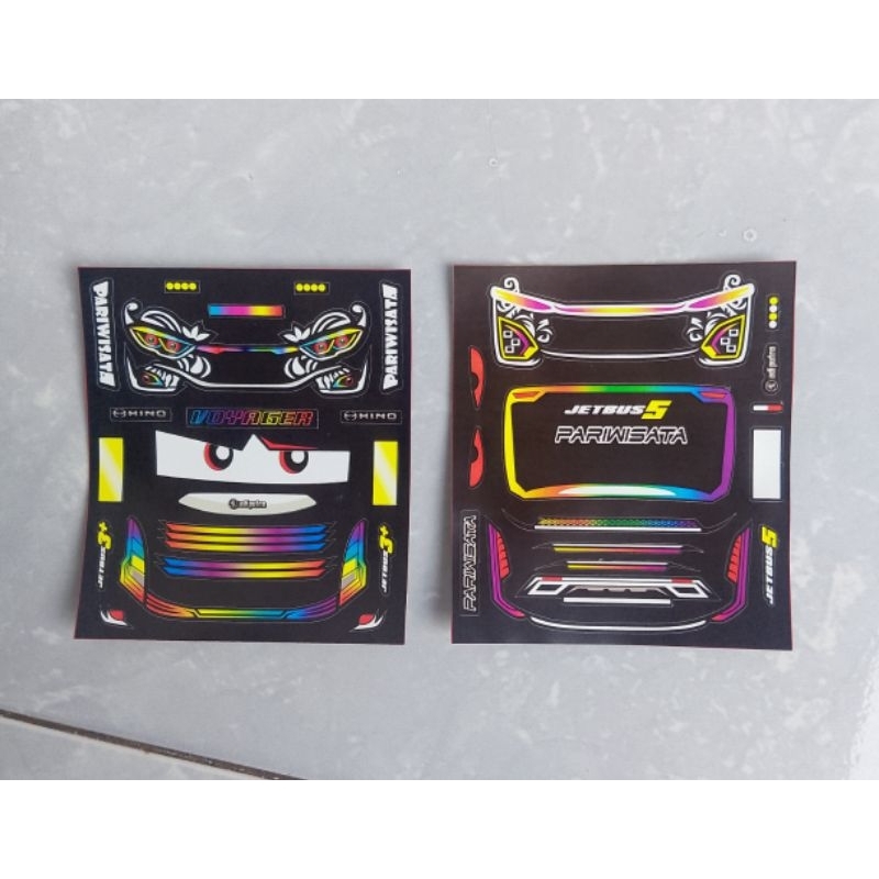 

Stiker Headlamp miniatur bus plastik jb3 motif batik