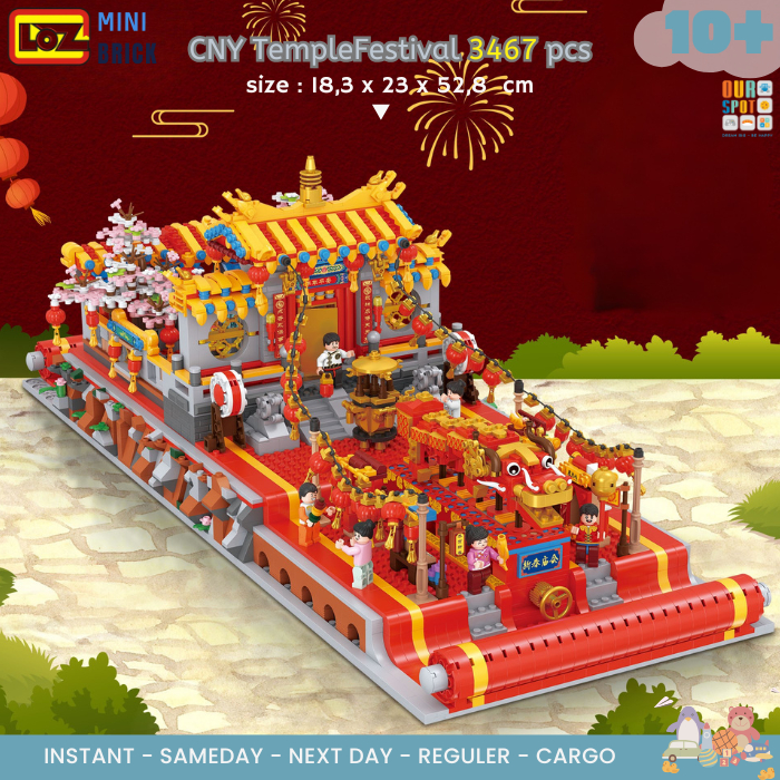 LOZ 2180 Chinese new year Temple fair - LOZ ideas mini brick