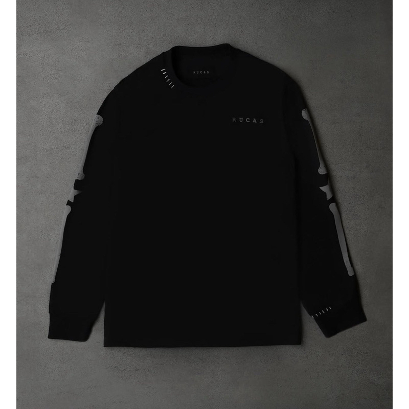 RUCAS Hand Stich Grey Bones Long Sleeve Size M