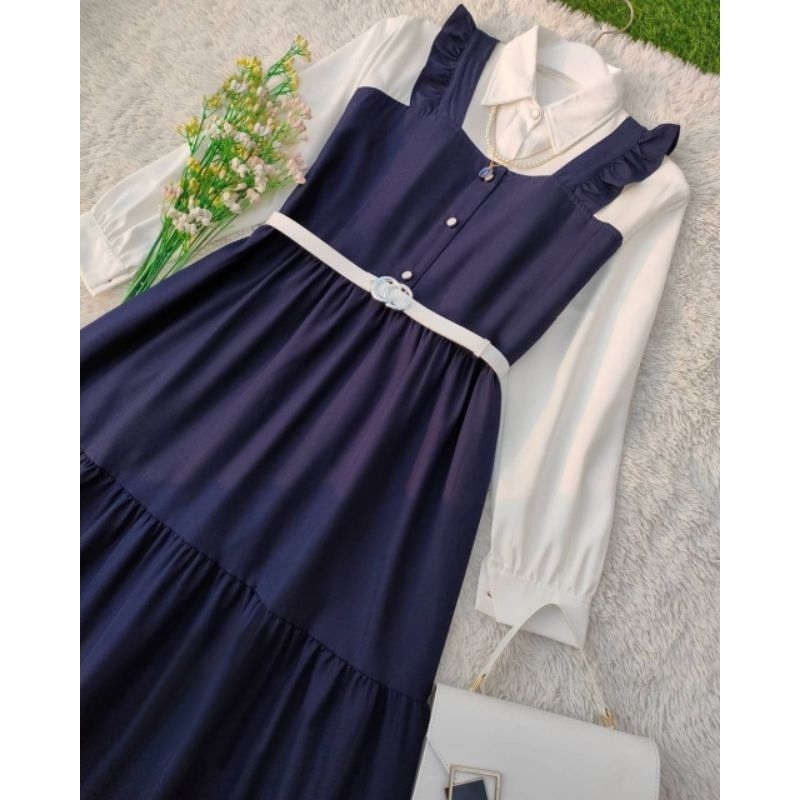 LIVY DRESS-Dress kekinian- Dress Korean style- Gamis remaja