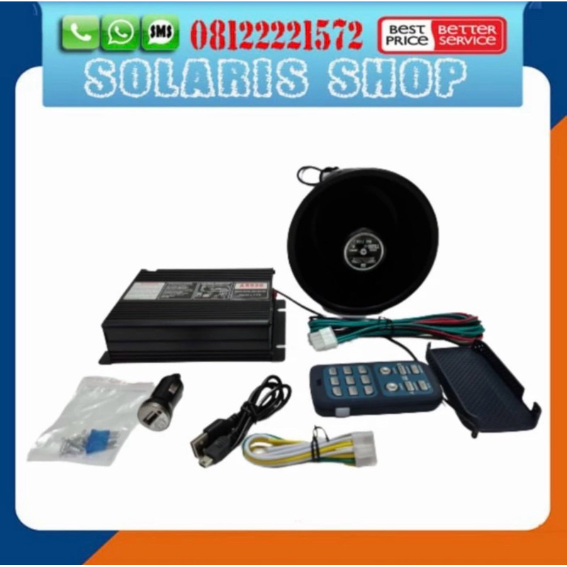 Paket Toa Speaker Sirine Patwal/Toa BLACK + Ampli Wireless Set