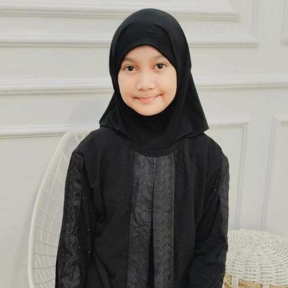 Gamis Abaya Turkey Anak Perempuan Mewah Jersey Mix Babydoll - Set Hijab
