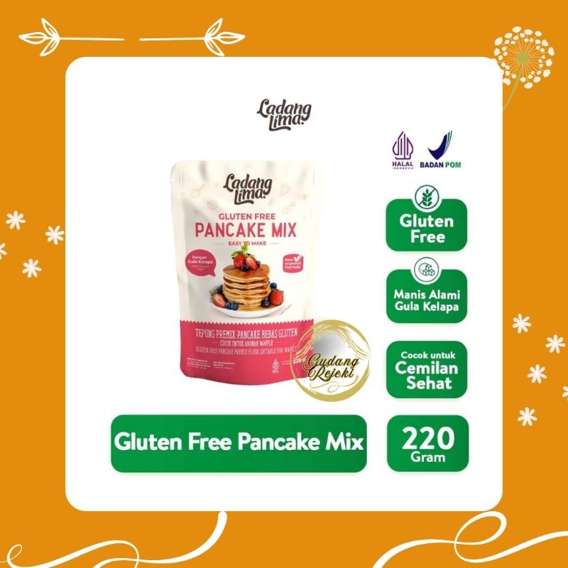 

PANCAKE LADANG LIMA 220GR PANCAKE GLUTEN FREE WAFFLE GLUTEN FREE TEPUNG PANCAKE INSTAN SNACK MPASI TEPUNG SERBAGUNA LADANG LIMA