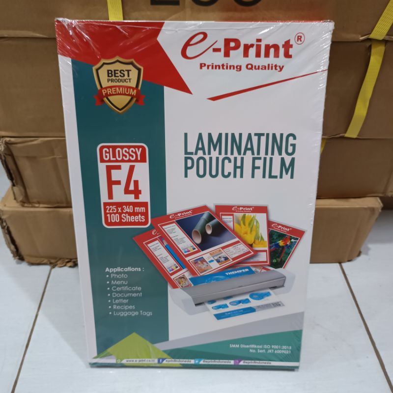 

1 Pak Laminating F4 Dan A4 Eprint 100 Micron (100 Sheet)