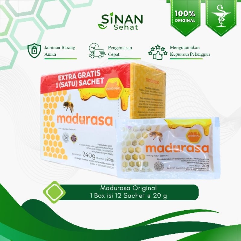 

Apotek Sinan Sehat | Madurasa Original Per Box isi 12 Sachet - Memelihara Daya Tahan Tubuh