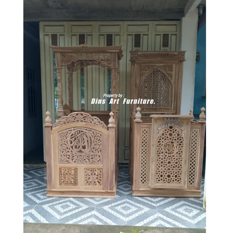 Mimbar Masjid Kubah Ukir - Mimbar Masjid Minimalis Tanpa Kubah