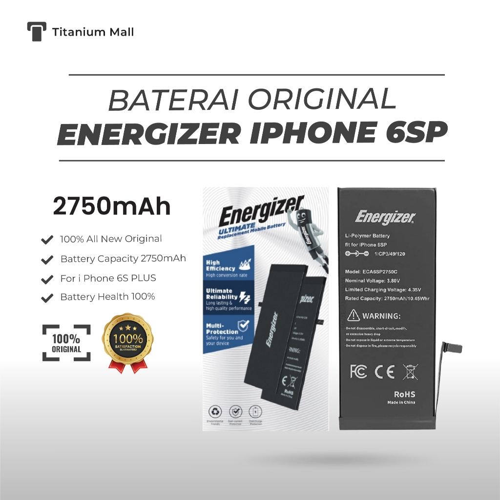 Energizer Batrei iPhone 6SP  Plus Original