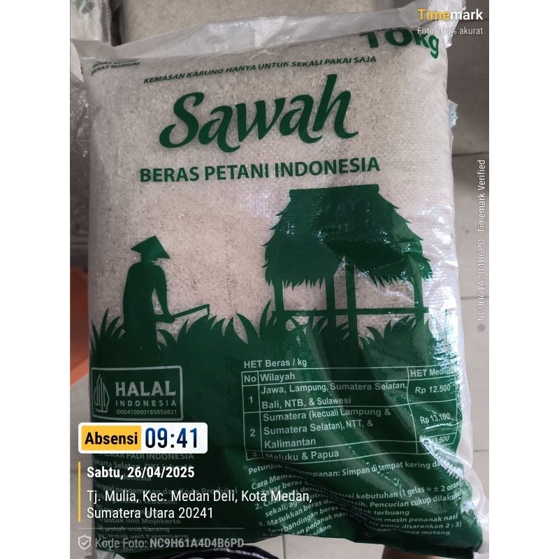 

Beras Enak, Beras Pulen, Beras Medium Cap Sawah 10kg