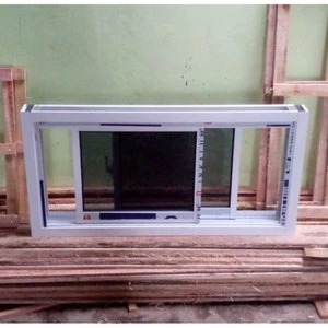 Jendela Sliding P100xT50cm Aluminium