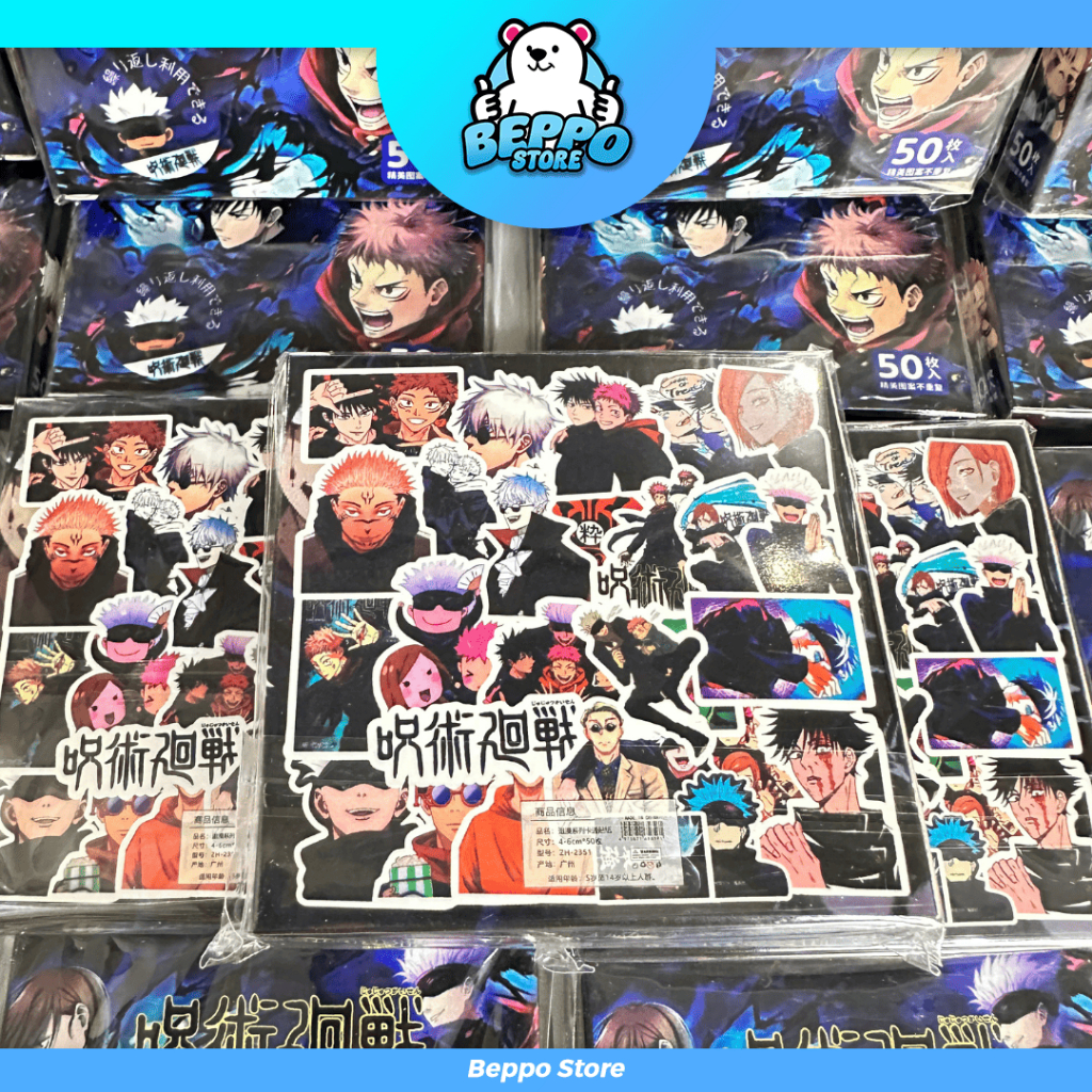 

Stiker Anime Jujutsu Kaisen 50pcs - lucu, anti air, kekinian, tidak mudah sobek