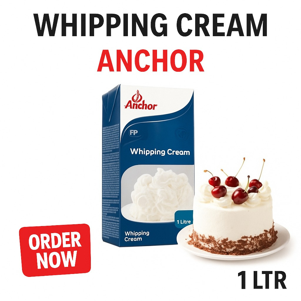 

WHIPPING CREAM ANCHOR 1 LTR - WHIP KRIM HALAL IMPORT PREMIUM ENAK