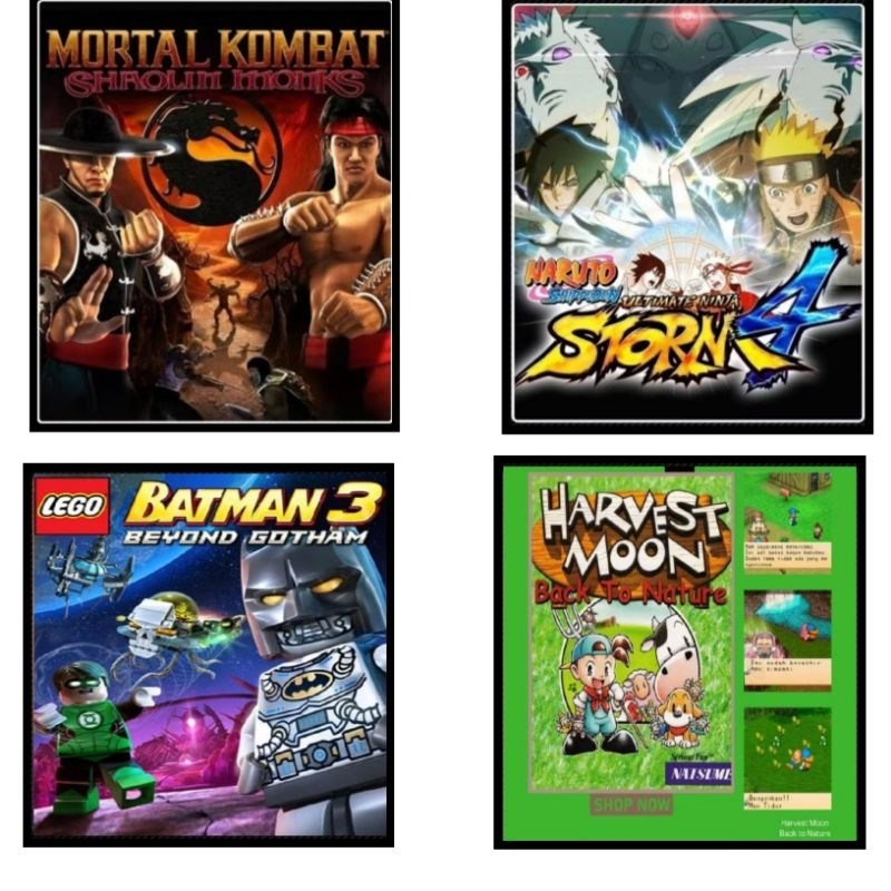 Game PC-mortal kombat-Harvest moon-Naruto Ninja storm 4-Lego Batman 3