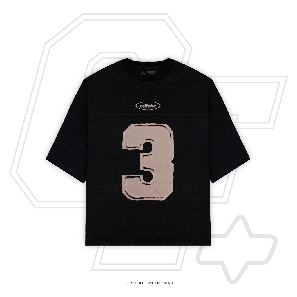 ORIFAKE- T-Shirt Oversize Unfinished "Three"