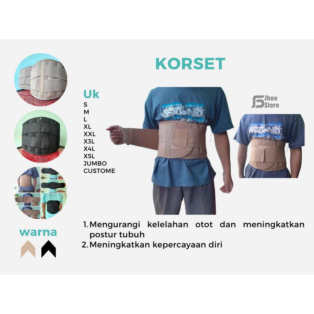Korset Lumbar Penayngga Punggung Saraf Kejepit Tulang Belakang