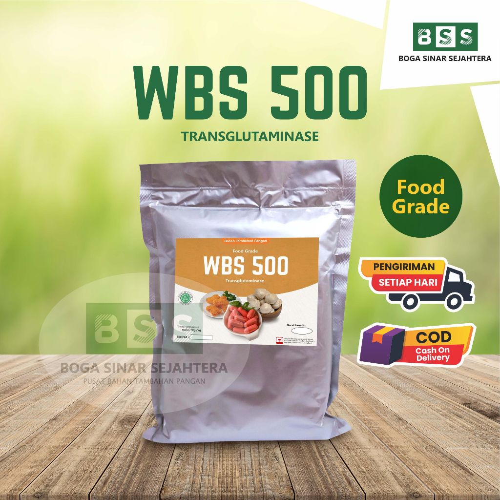 WBS 500 (500gr) / Enzim Perenyah Kress Bakso Sosis Dimsum dll / Enzim Transglutaminase