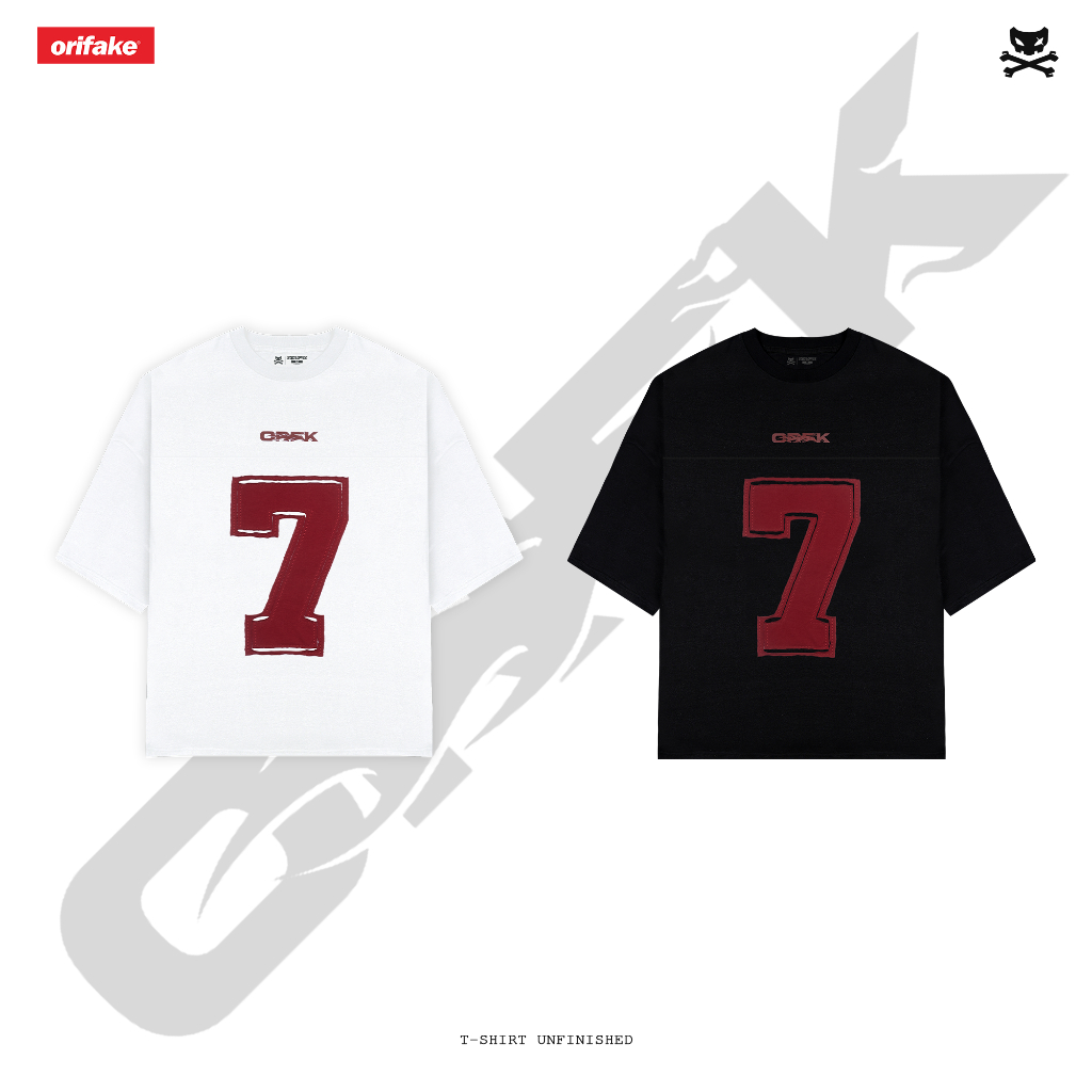 [ORI] ORIFAKE- T-Shirt Oversize Unfinished "Seven" Kaos Pria