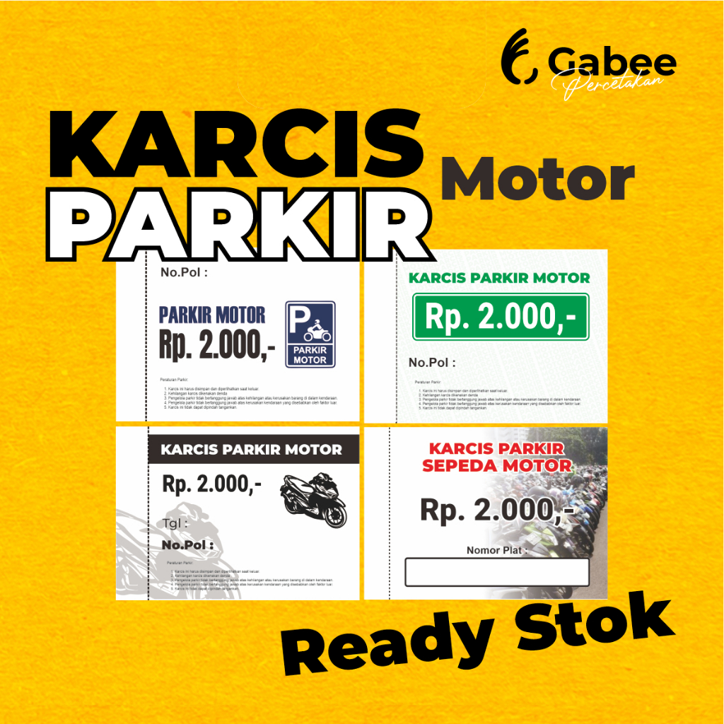

KARCIS PARKIR /KARCIS PARKIR MOTOR / KARCIS PARKIR SEPEDA MOTOR / KARCIS ISI 100/ KARCIS MURAH