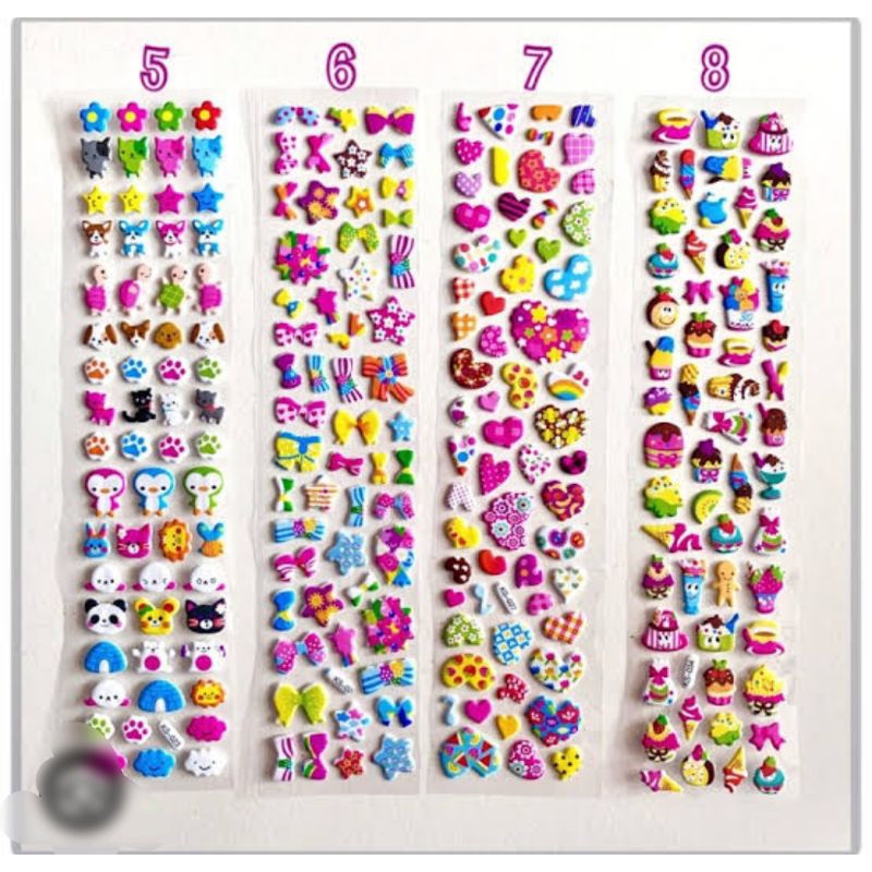 

J (J16) STIKER KARAKTER KARTUN TIMBUL /STICKER MOTIF LUCU / DEKORASI