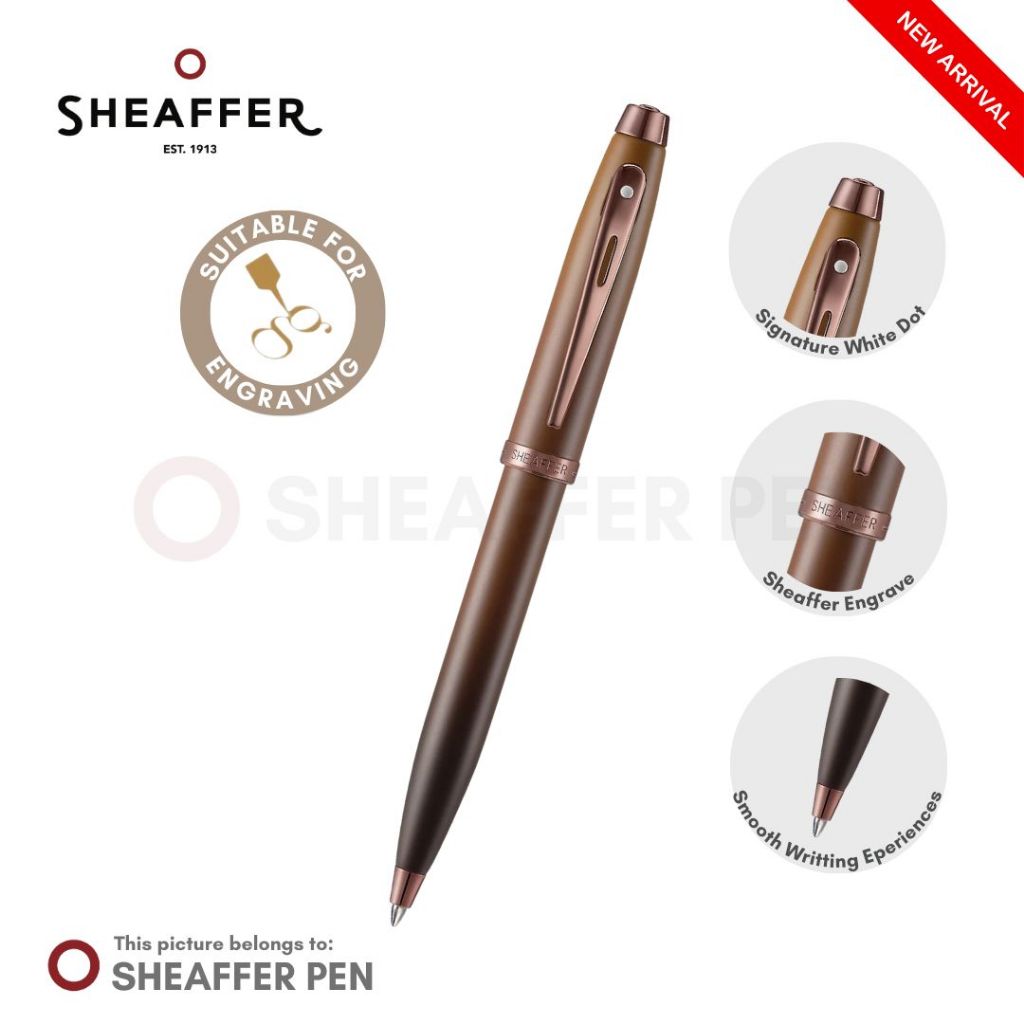 

Sheaffer 100 9374 Coffee Edition Matt Brown with Regal Brown PVD Trims Ballpoint Pen