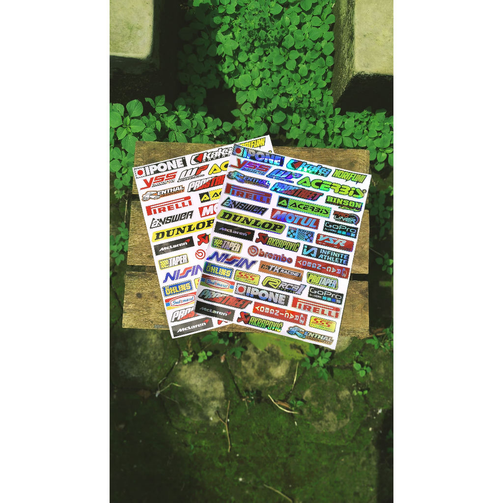 

[PRODUK BARU] Sticker Sponsor Random isi 40pcs – Desain Keren