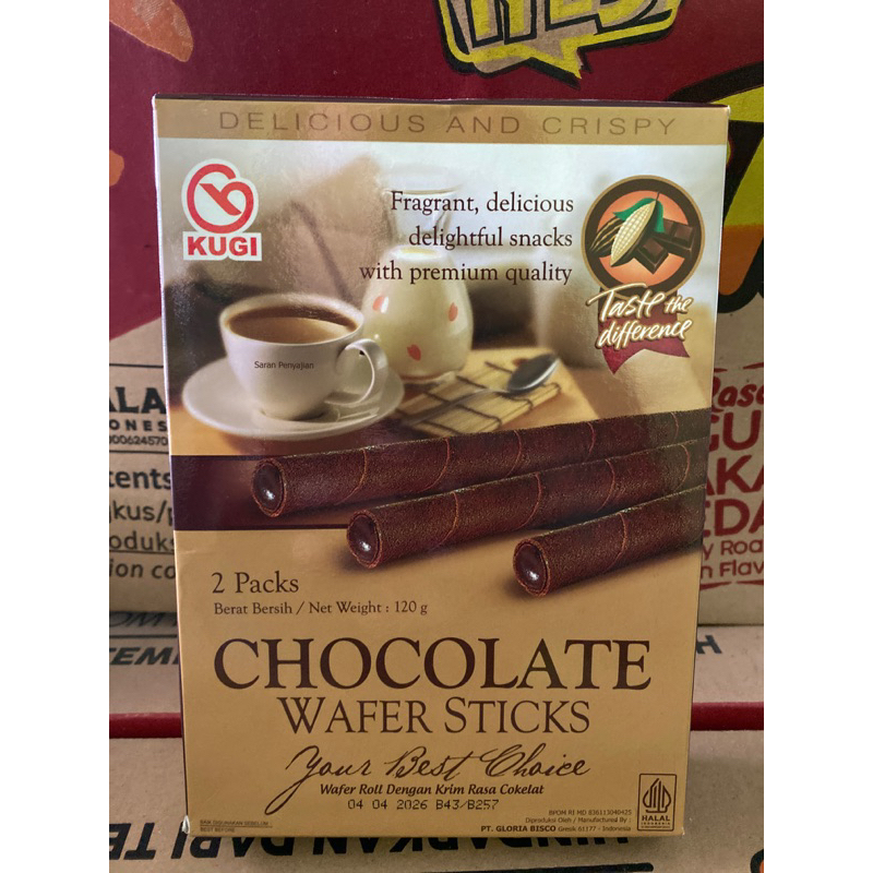 

Kugi wafer stik 120gr 1 karton isi 24