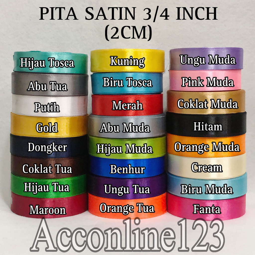 

Pita Satin 3/4 inch (2cm) Per Roll